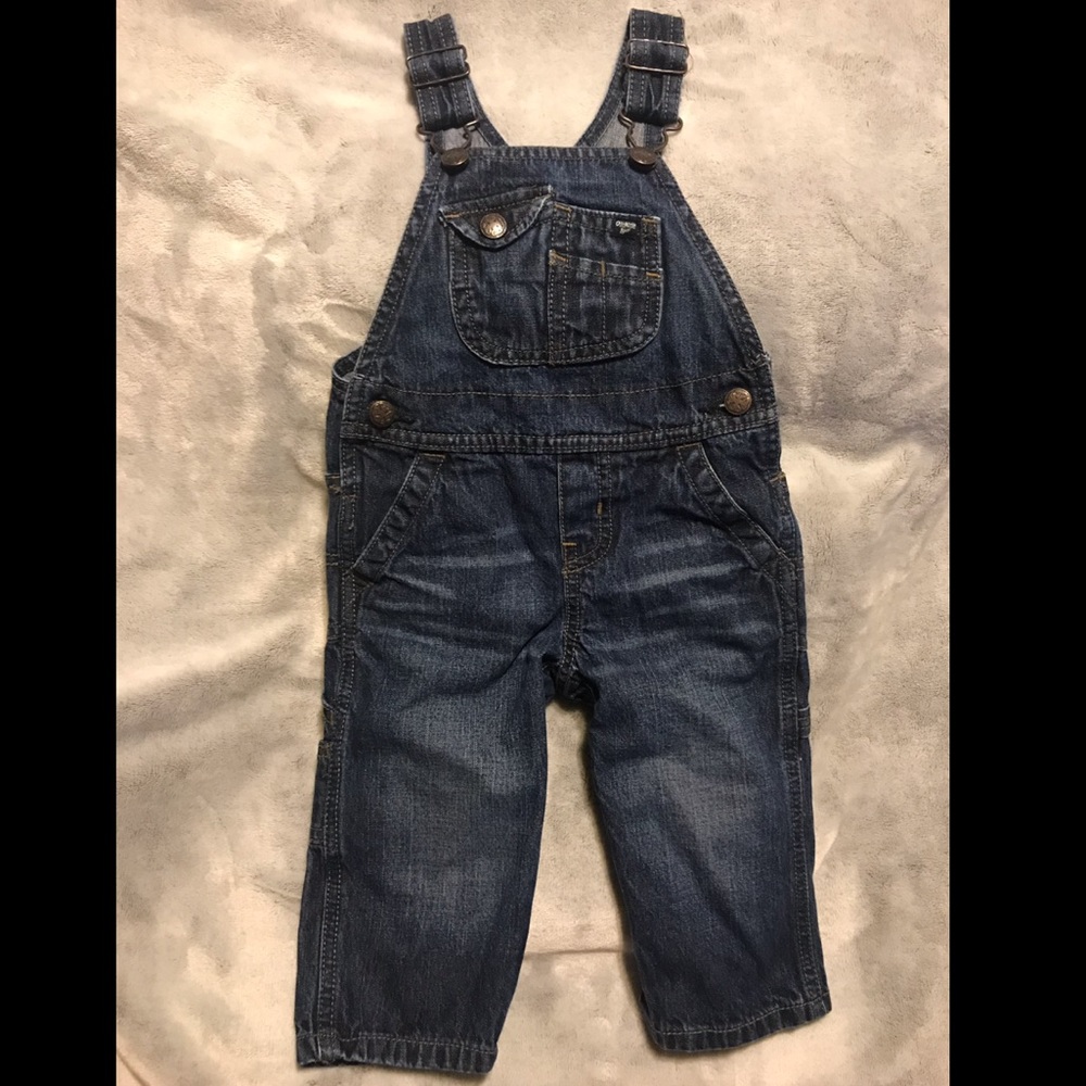 12m - OshKosh Denim Bib Overalls
